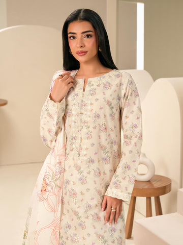 3 Piece Lawn Suit-Embroidered (Unstitched)