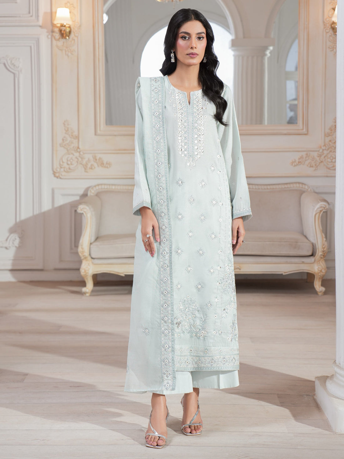 3 Piece Missouri Suit-Embroidered (Unstitched)