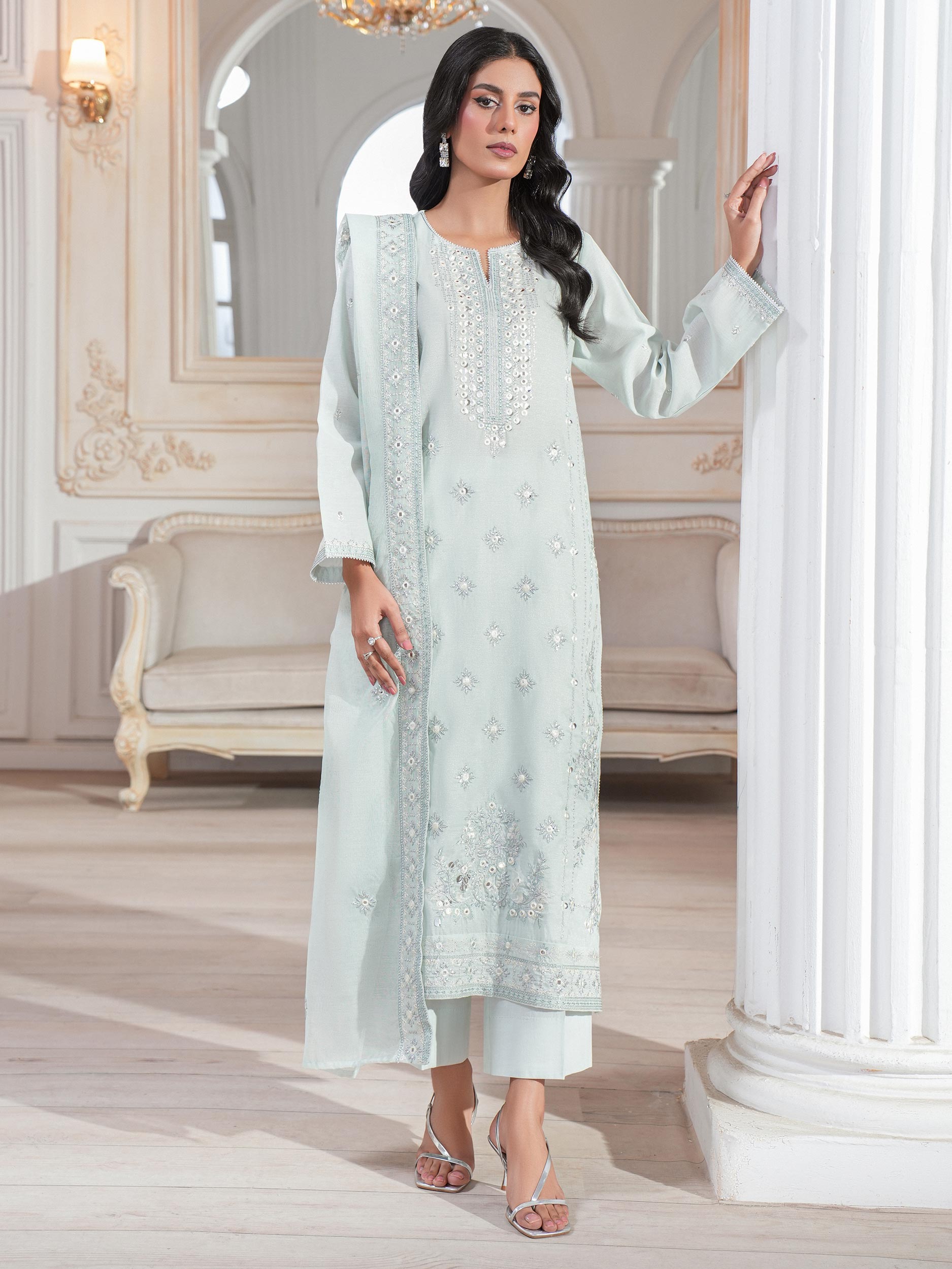 3 Piece Missouri Suit-Embroidered (Unstitched)