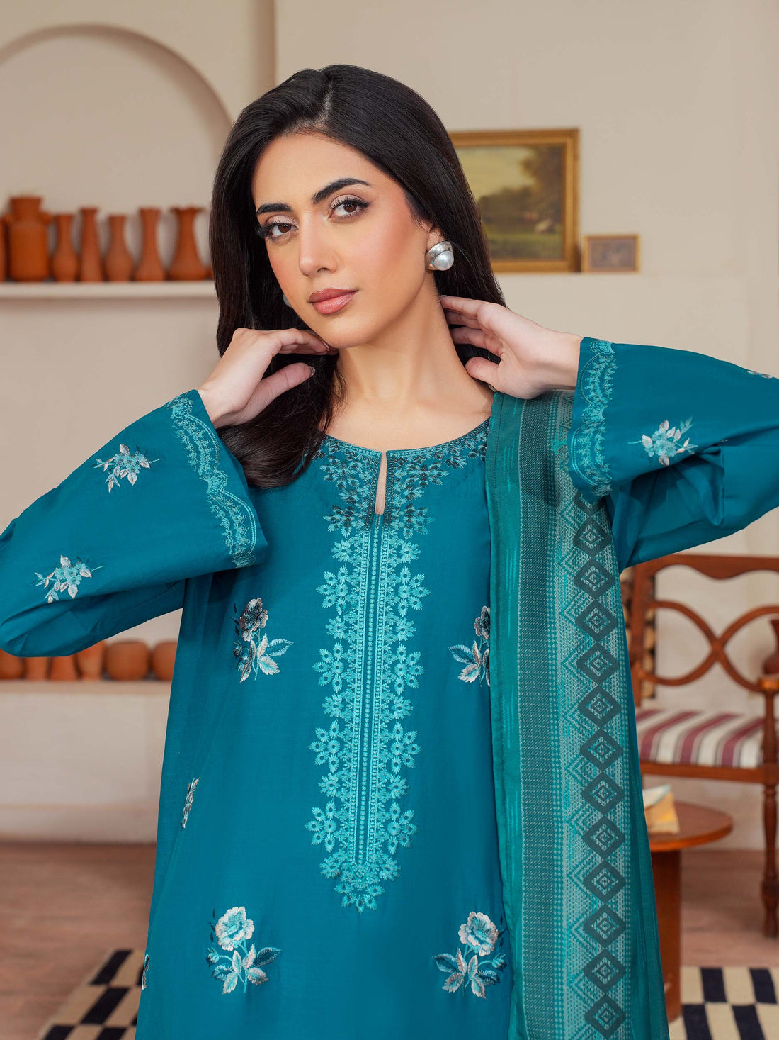 3 Piece Lawn Suit-Embroidered (Unstitched)