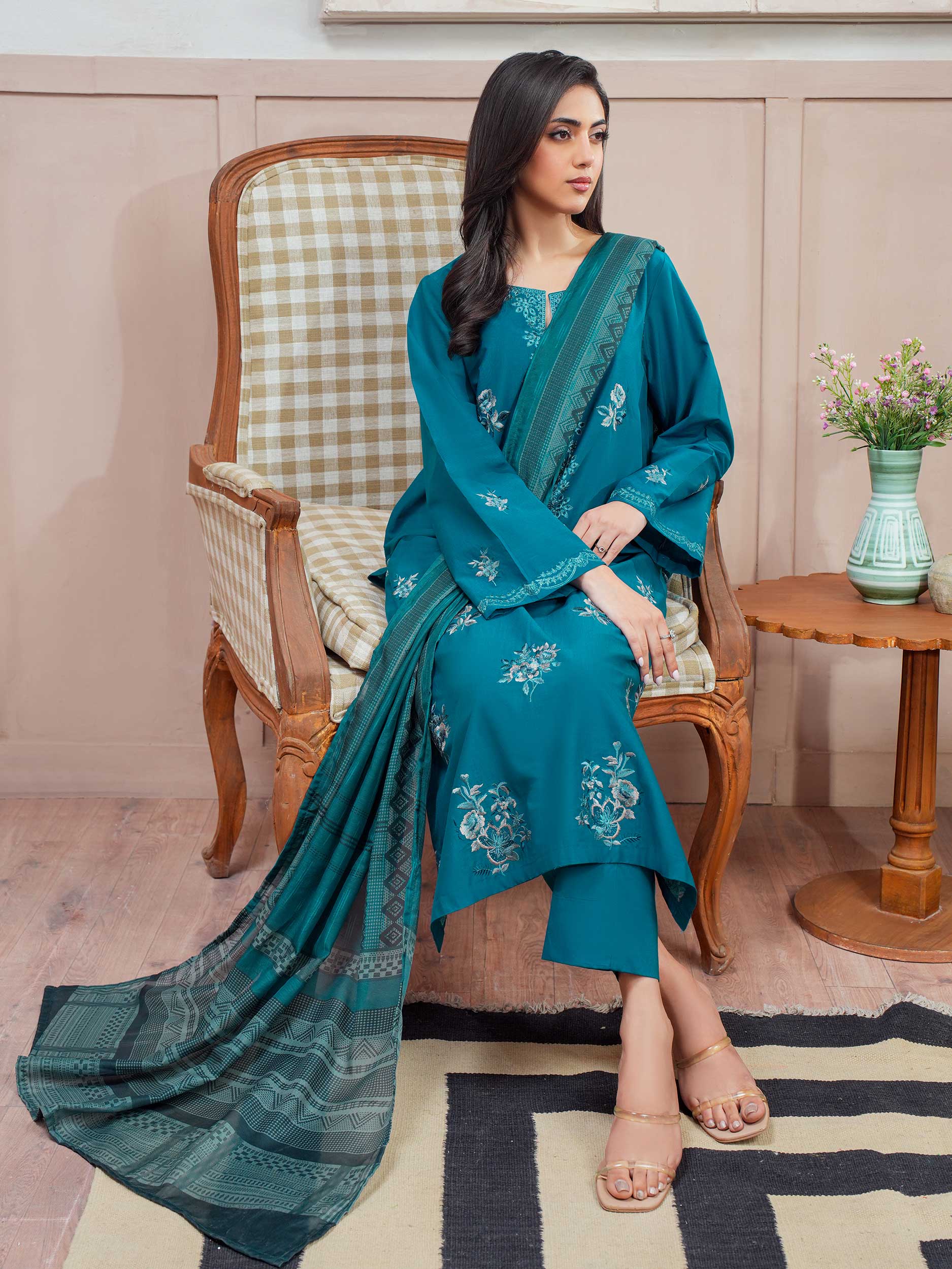 3 Piece Lawn Suit-Embroidered (Unstitched)