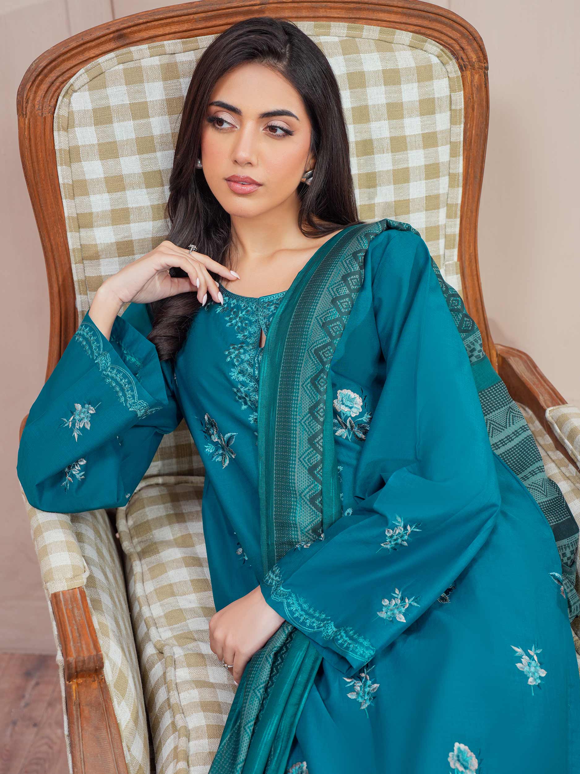 3 Piece Lawn Suit-Embroidered (Unstitched)