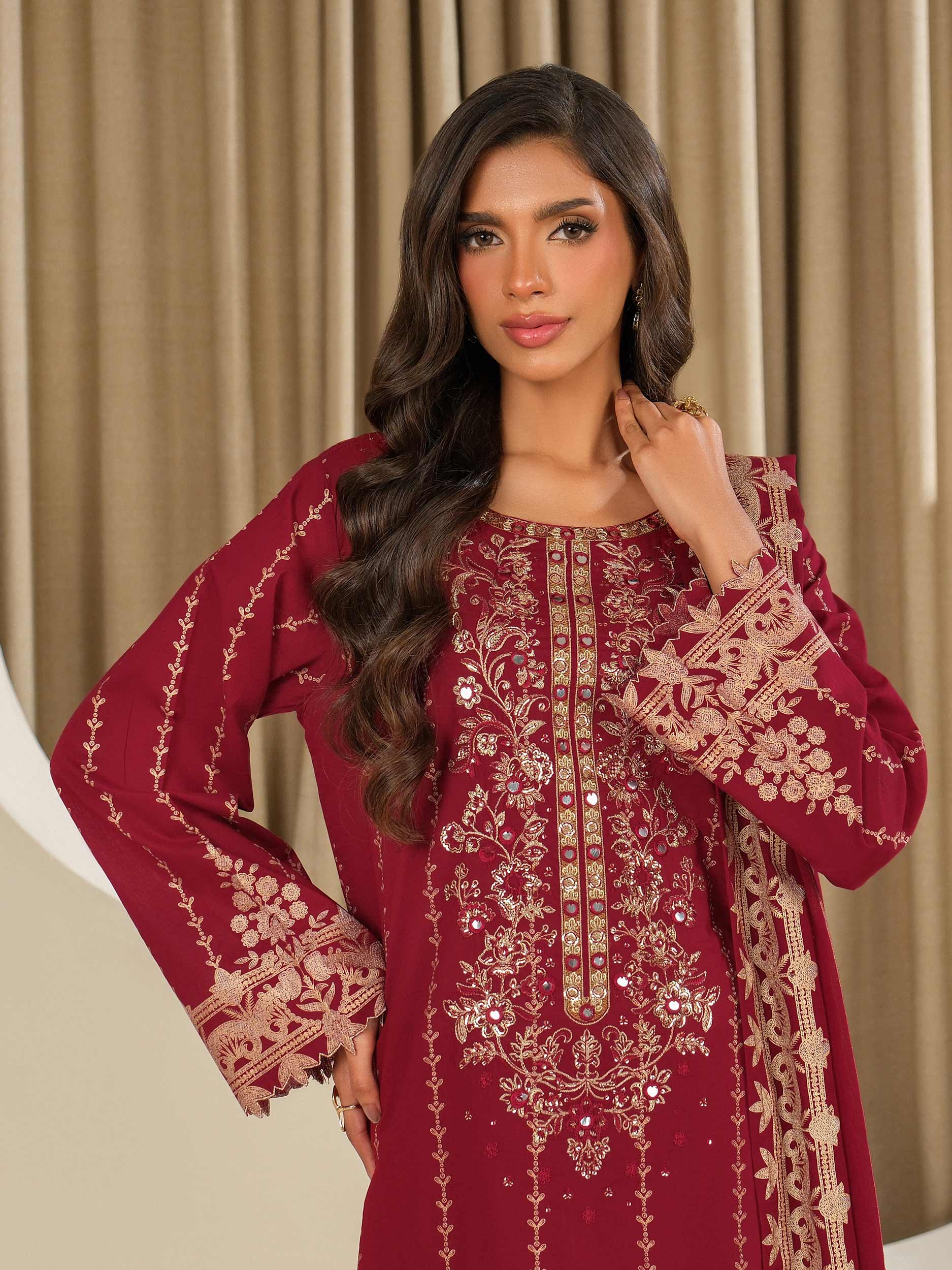 3 Piece Lawn Suit-Embroidered (Unstitched)