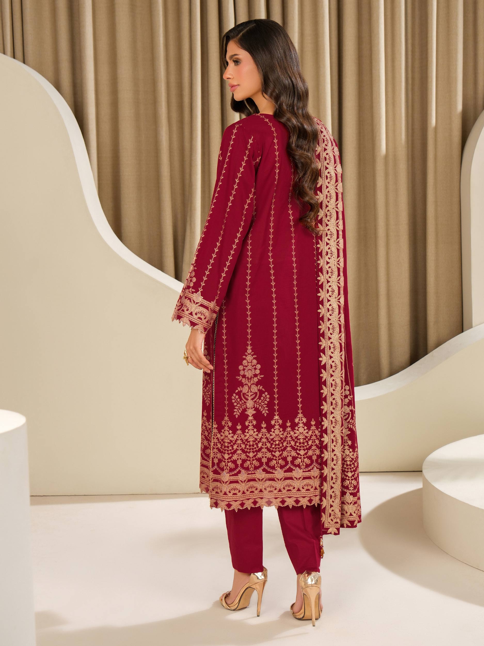 3 Piece Lawn Suit-Embroidered (Unstitched)