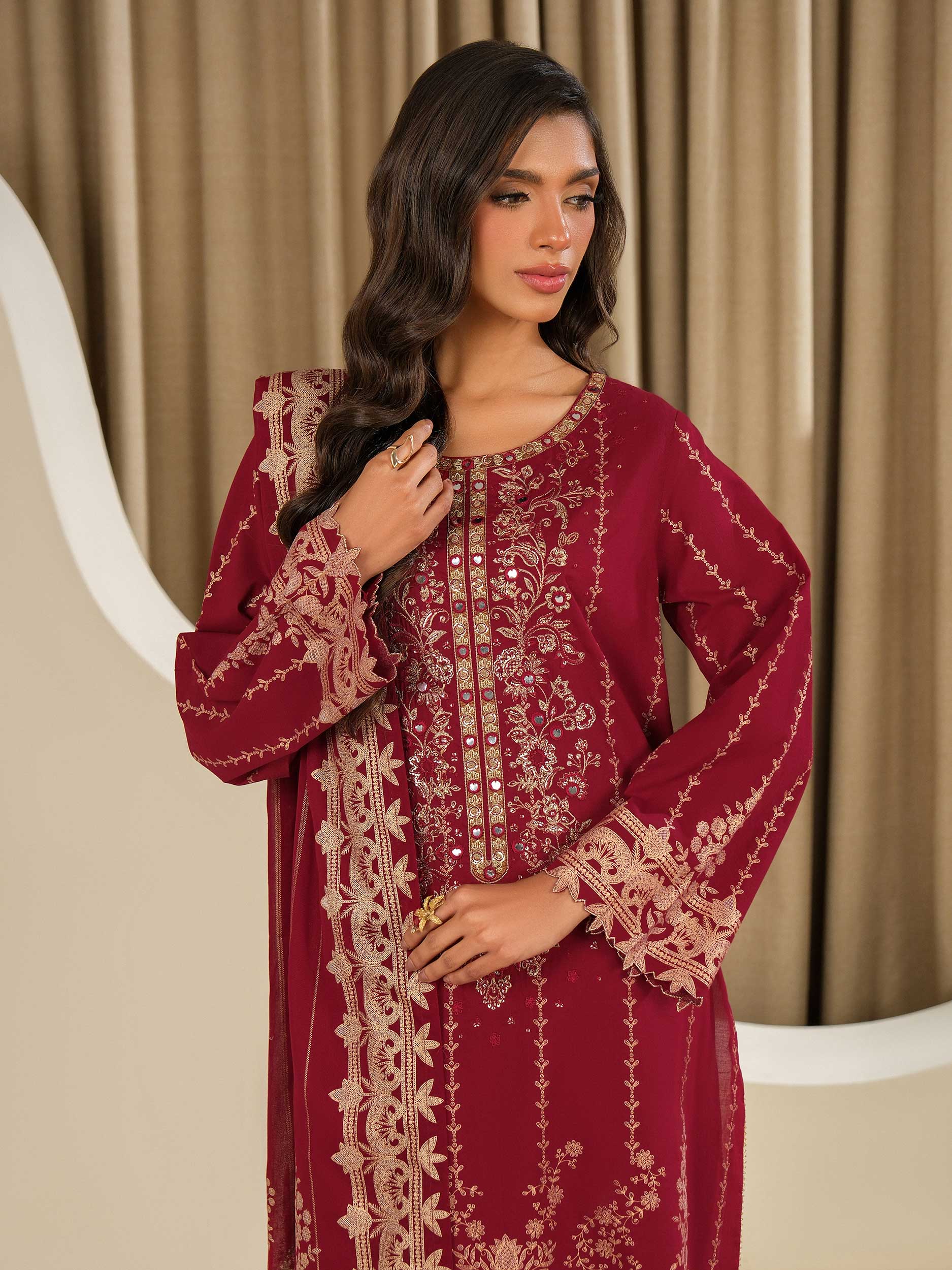 3 Piece Lawn Suit-Embroidered (Unstitched)