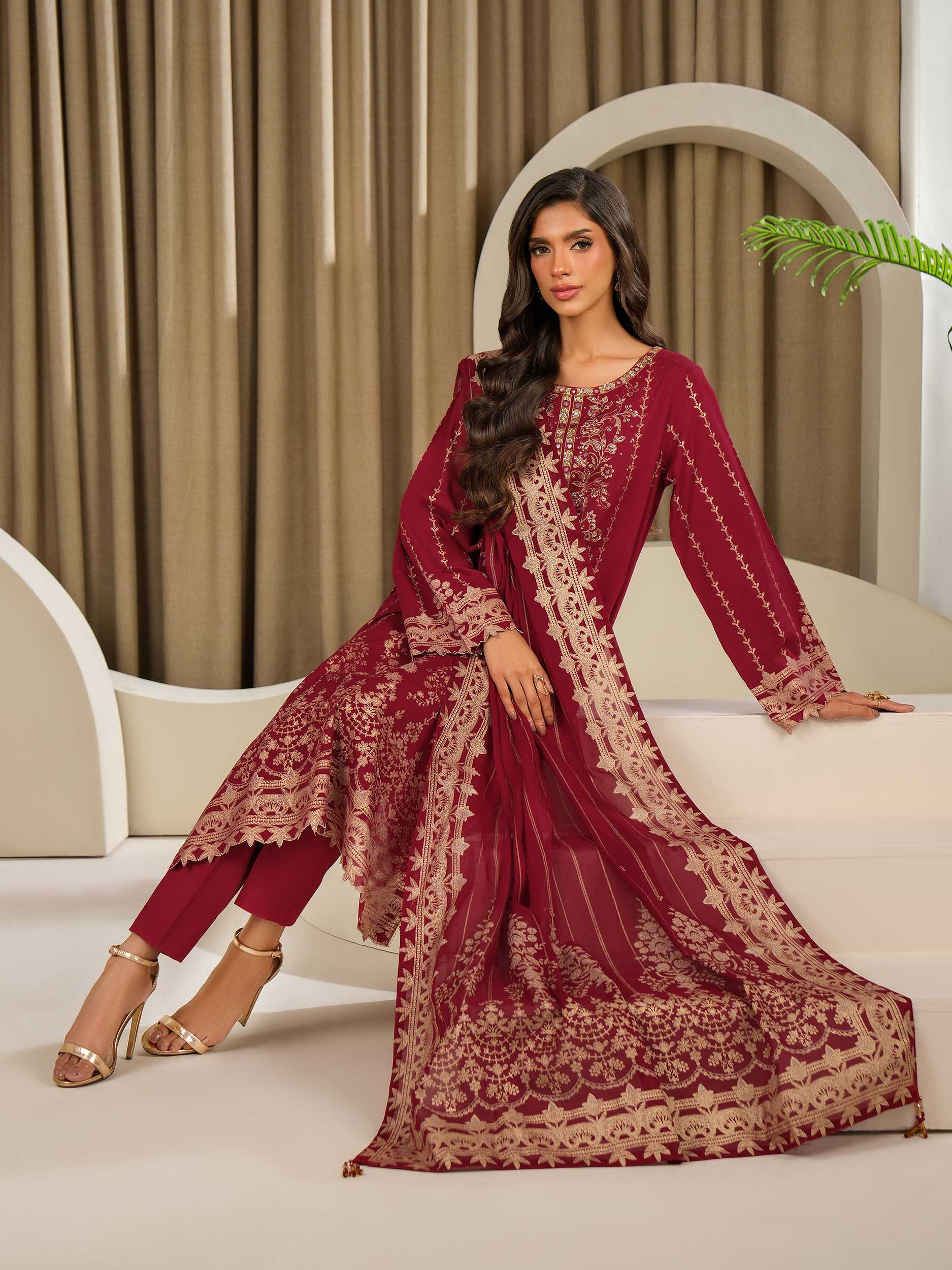 3 Piece Lawn Suit-Embroidered (Unstitched)