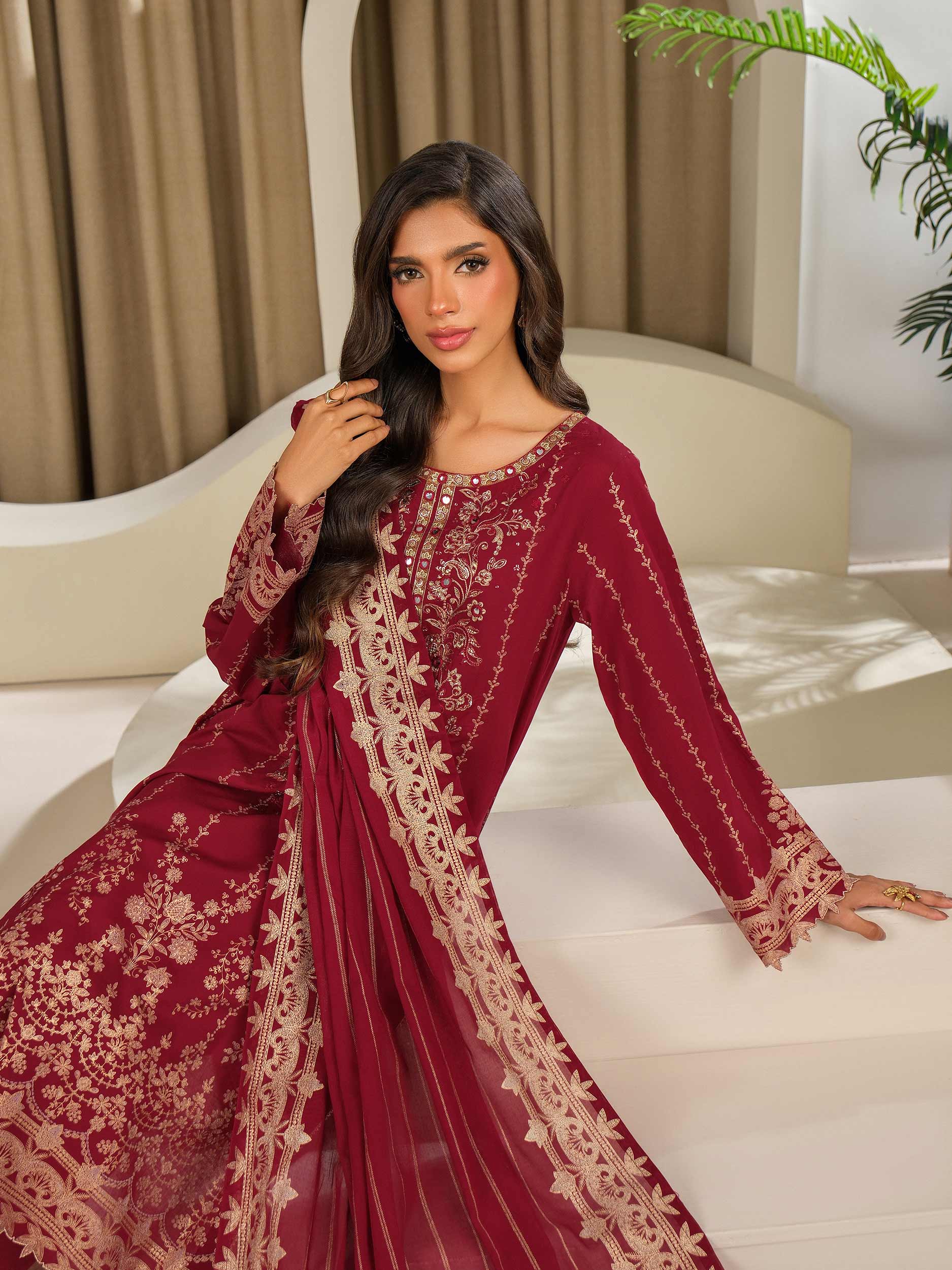 3 Piece Lawn Suit-Embroidered (Unstitched)