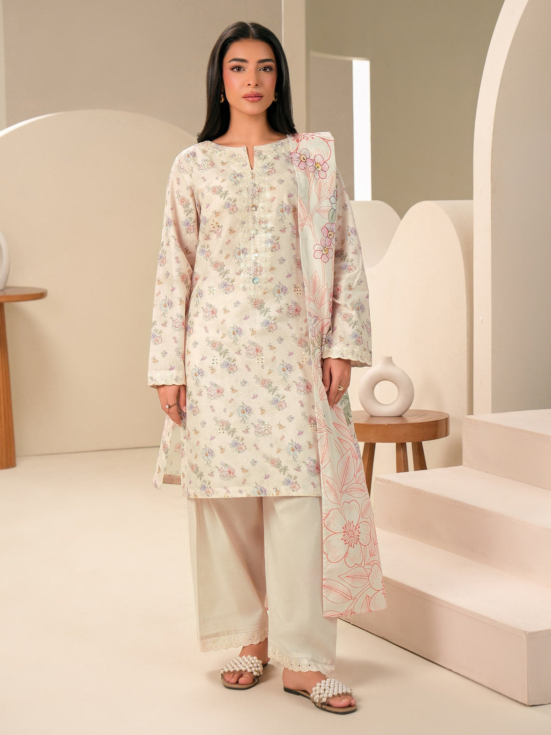 3 Piece Lawn Suit-Embroidered (Unstitched)
