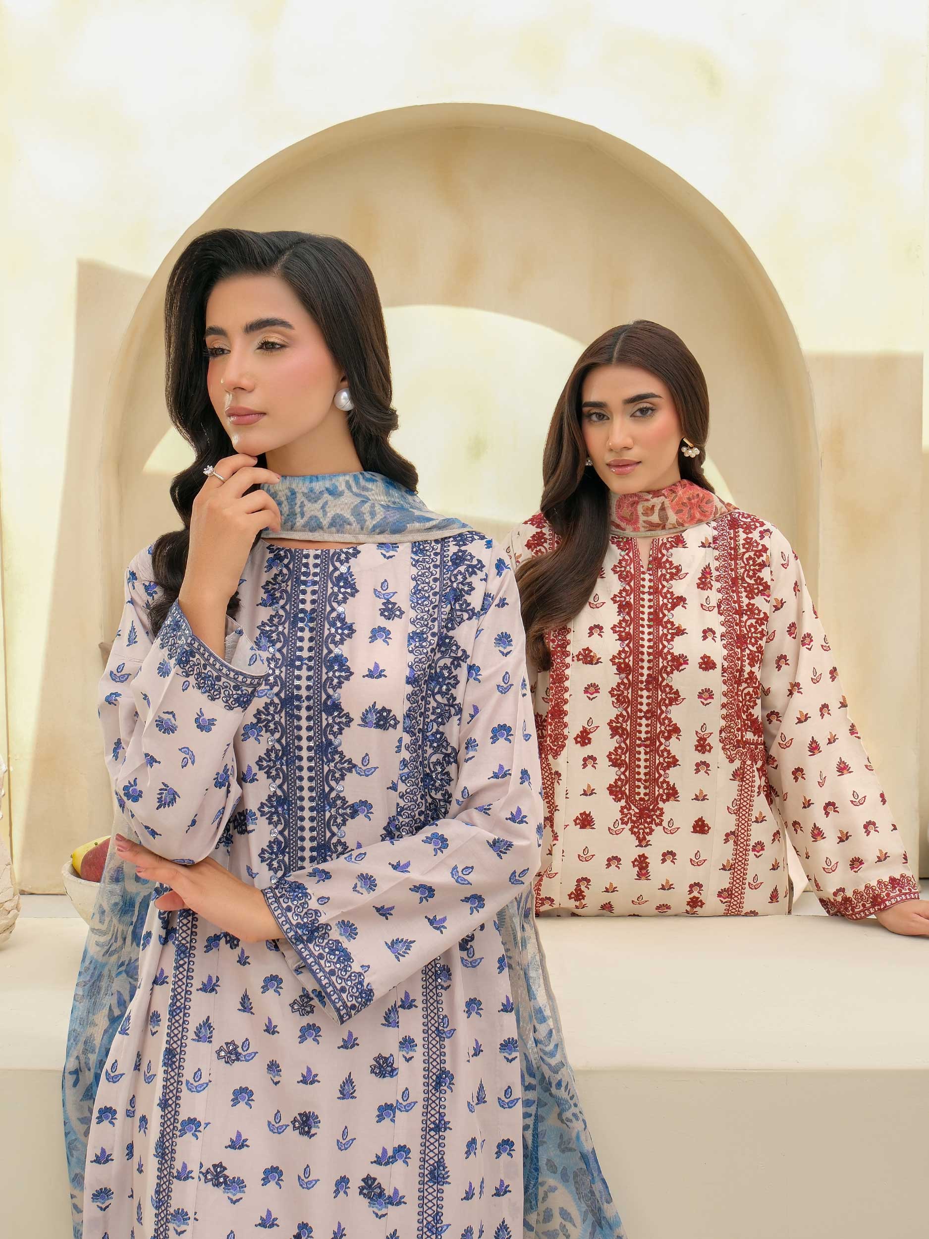 3 Piece Lawn Suit-Embroidered (Unstitched)